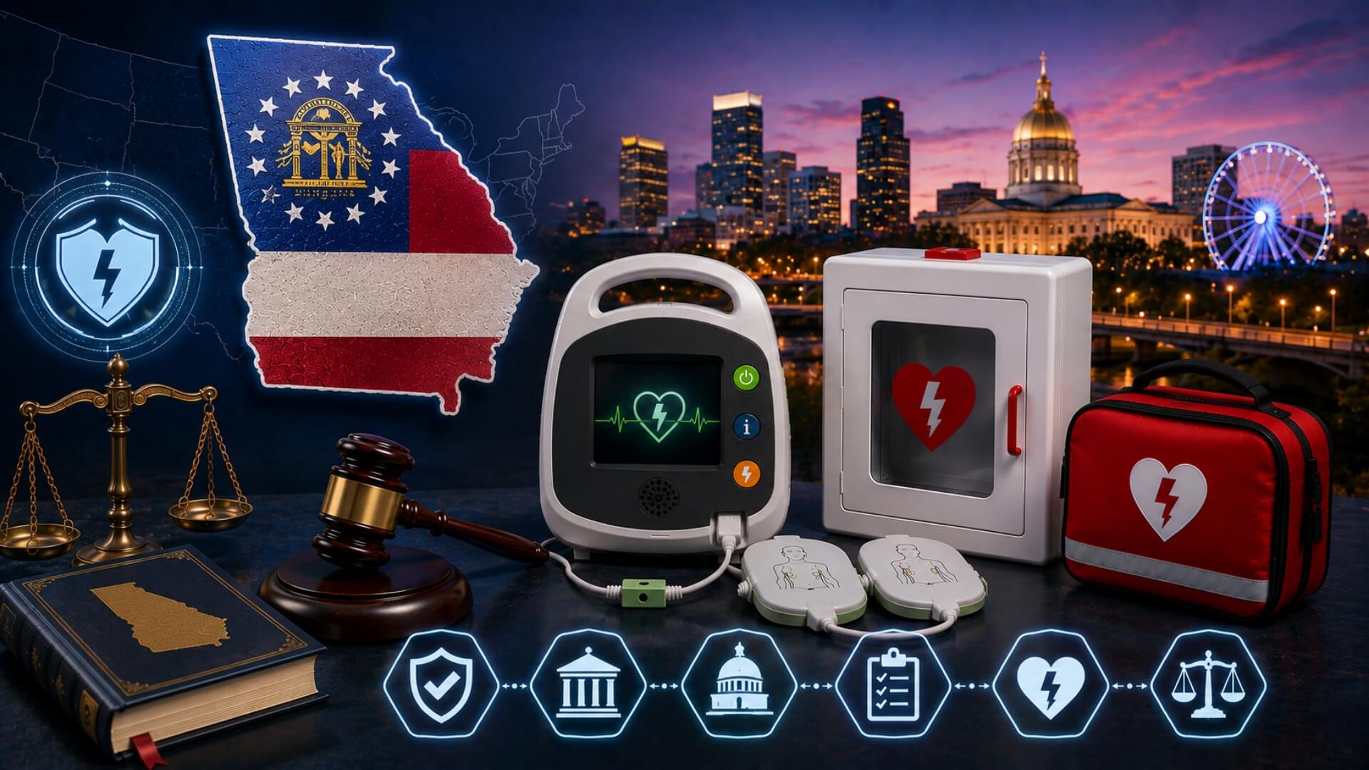 Georgia AED laws — 2026 compliance guide | AED Best Brands