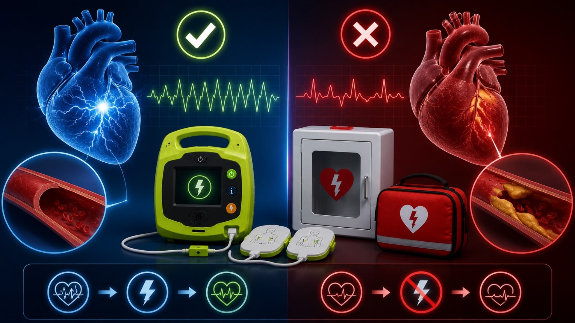 SCA vs heart attack — what an AED treats and what it doesn't | AED Best Brands